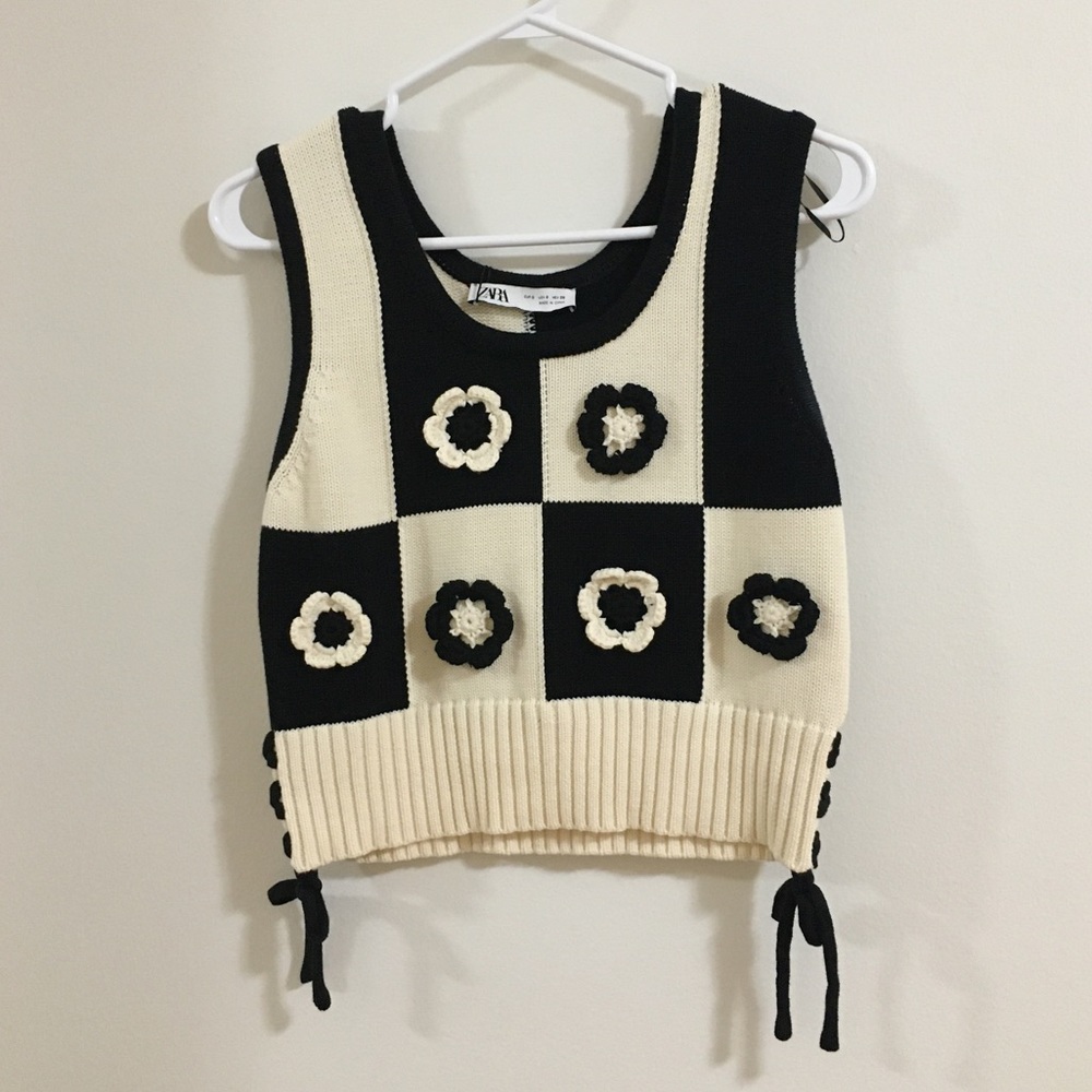 Zara Sweater Knit Vest Sz Sm